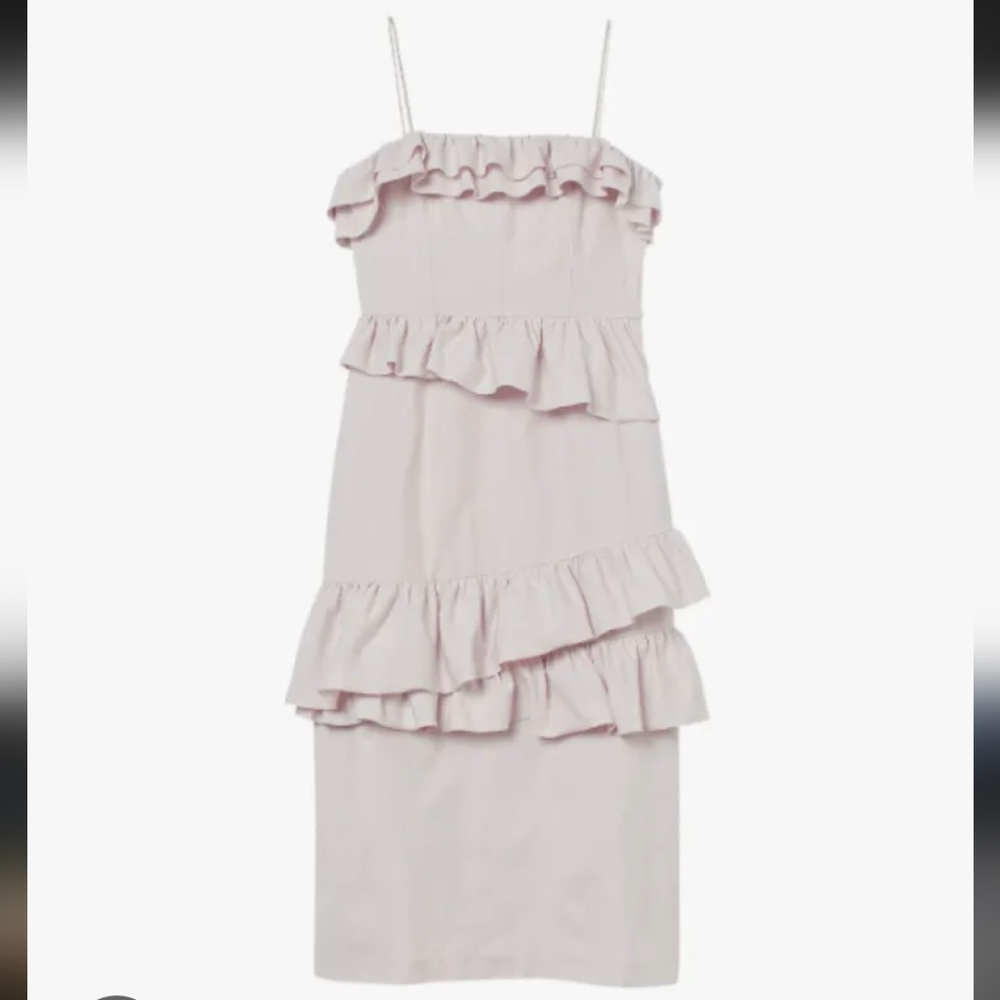 H&M X Brock Collection Ruffled Pink Dress